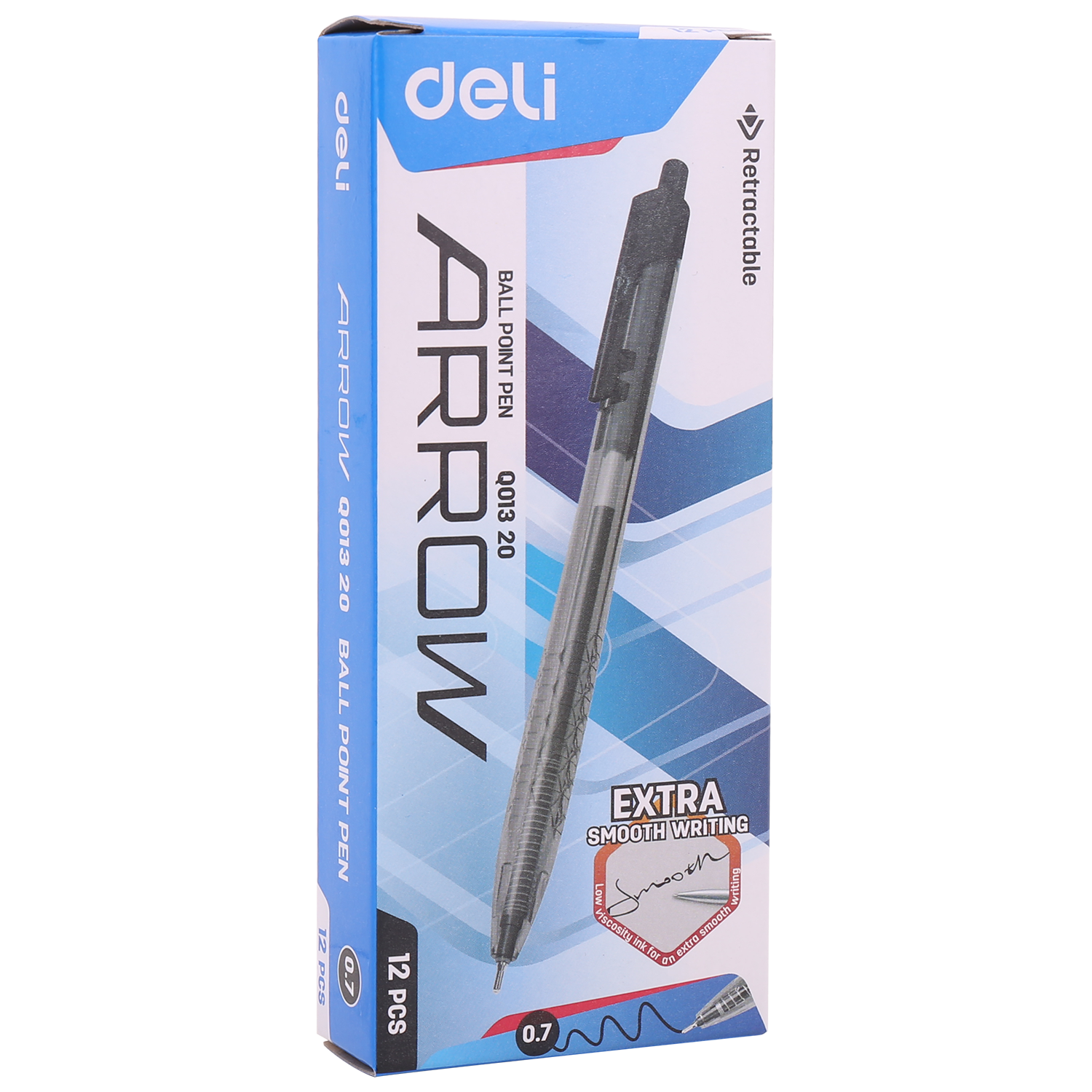 BALL POINT PEN 0.7mm - BLACK (12pcs) Q01320 - Image 2