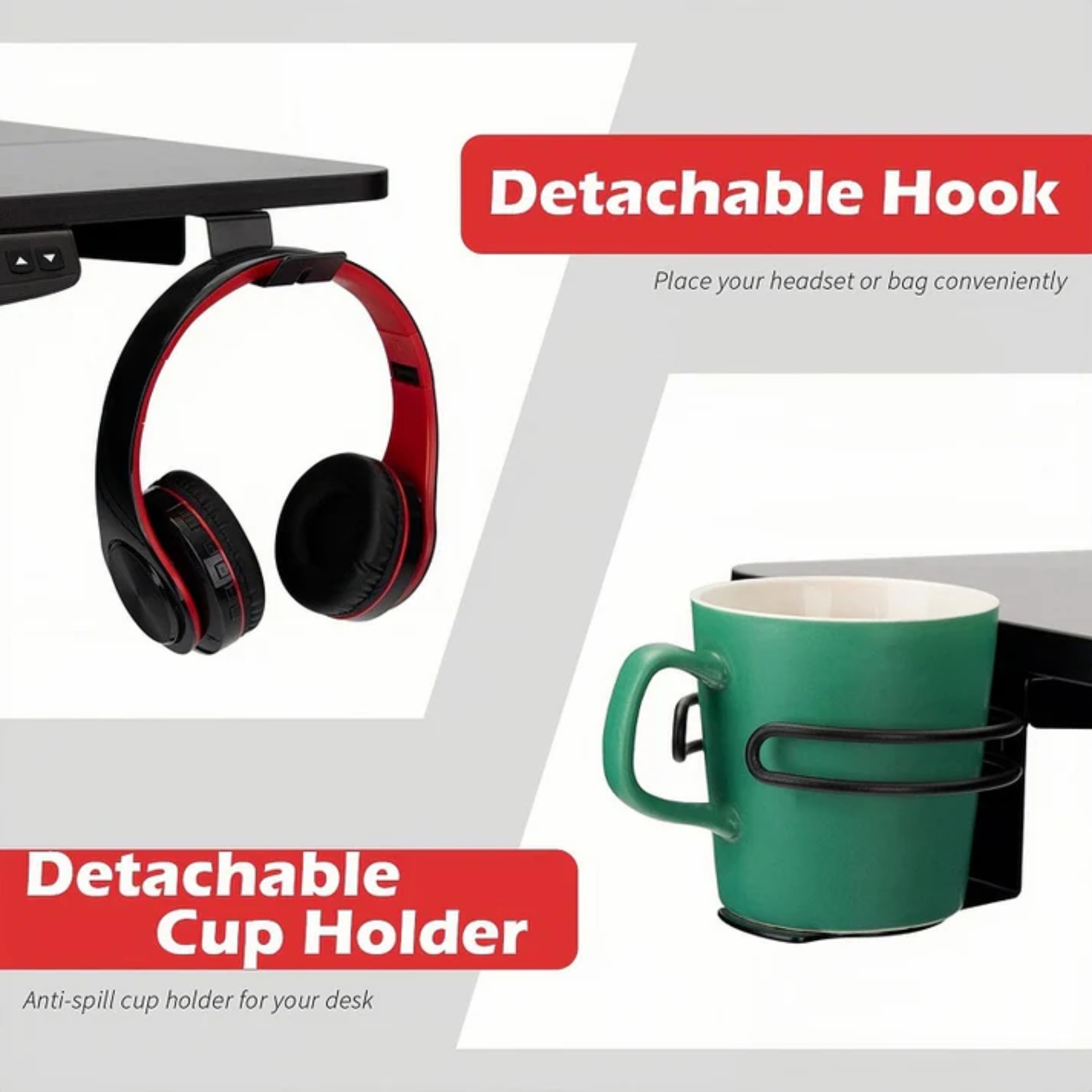 GameTech Height Adjustable Electronic Standing Desk (1200x600x720-1170) - (walnut) GAM017 - Image 4