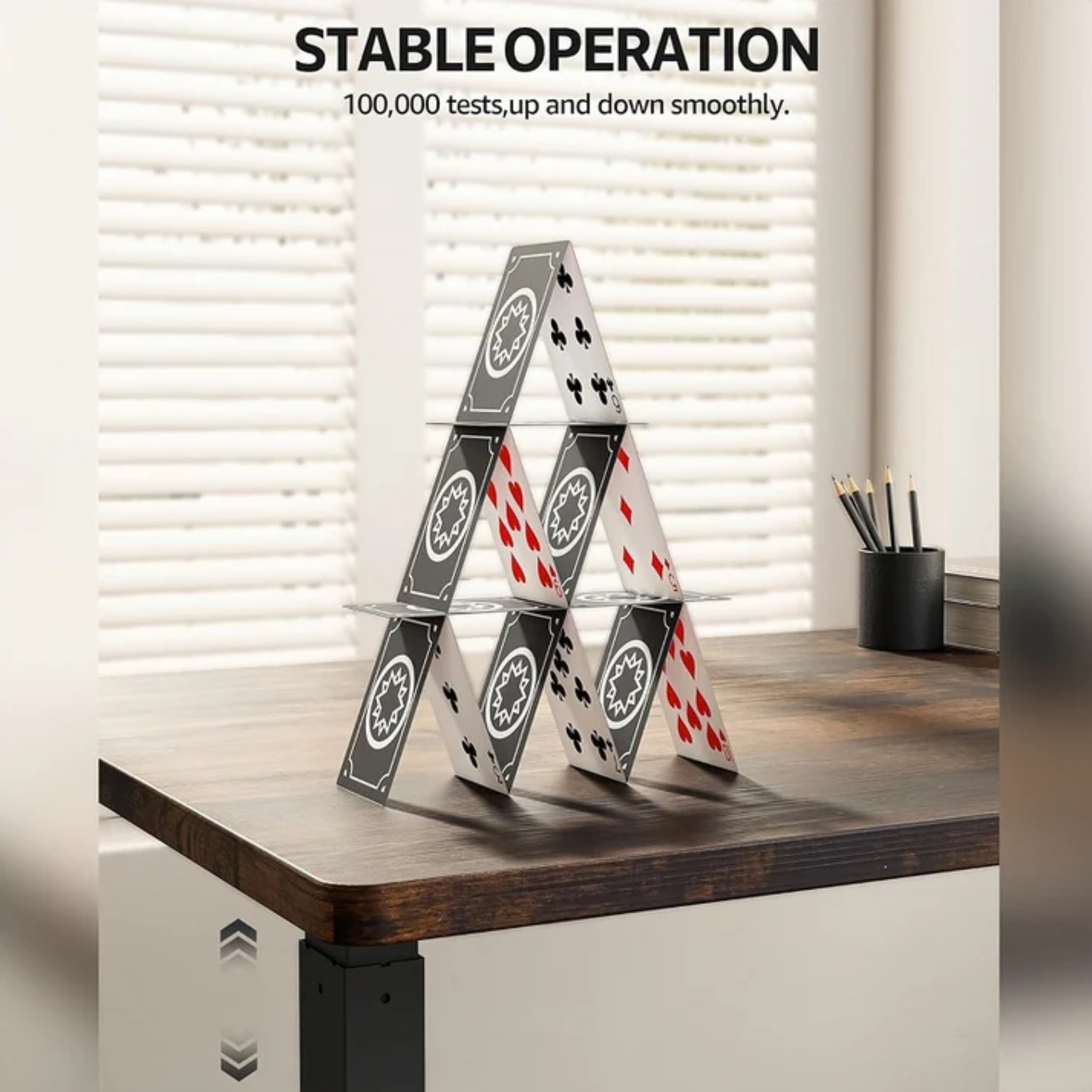 GameTech Height Adjustable Electronic Standing Desk (1200x600x720-1170) - (walnut) GAM017 - Image 5