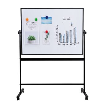 Smartbuy Mobile Double-Sided Magnetic Whiteboard - 900x1200mm