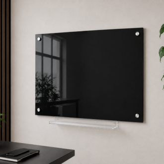 Smartbuy Black Magnetic Glassboard 600x900mm