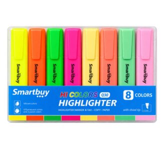 Smartbuy Highlighters - 8 Pack | Neon & Pastel | Chisel Tip
