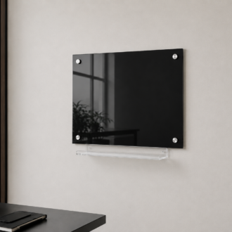 Smartbuy Black Magnetic Glassboard 500x800mm