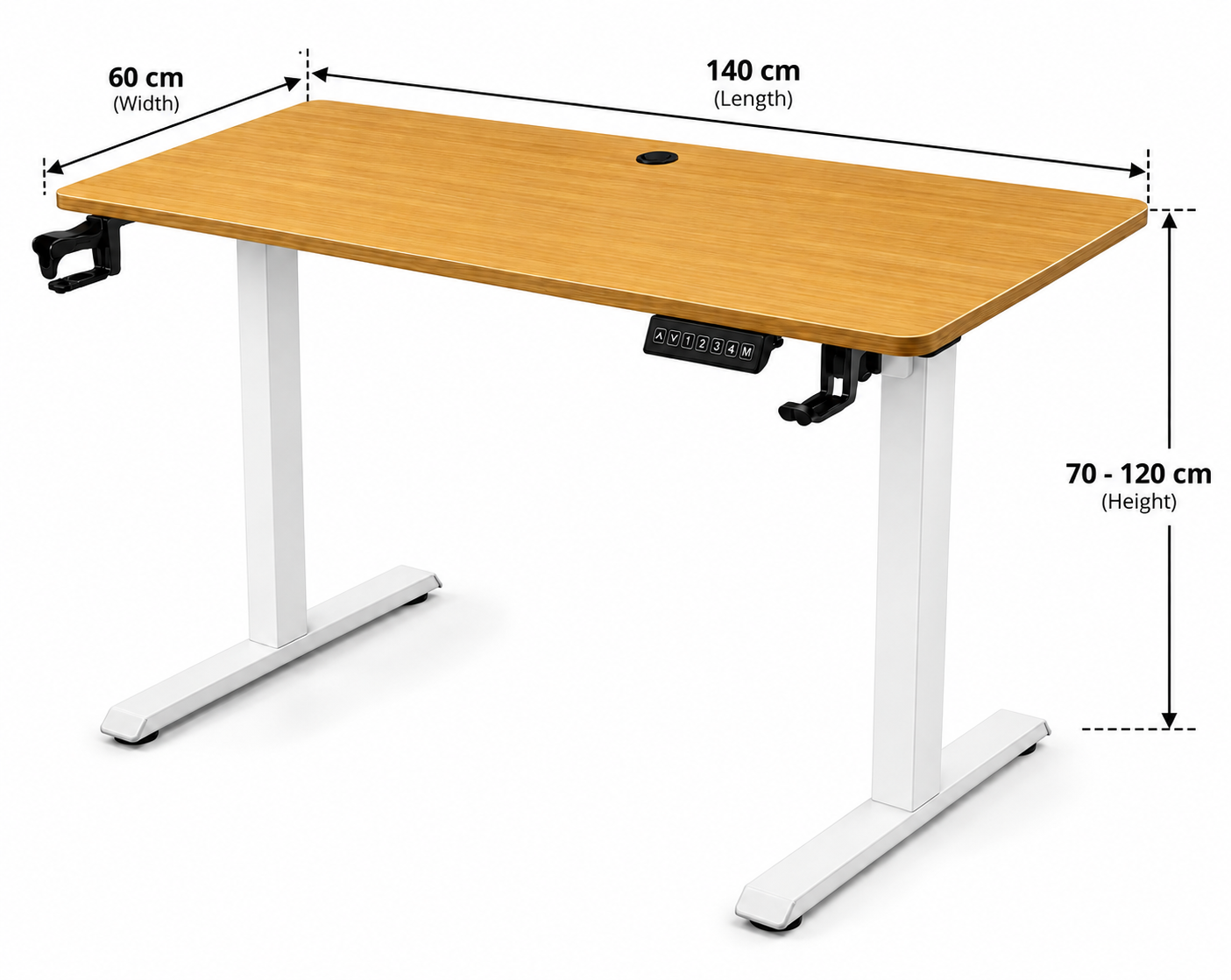 Electronic Height Adjustable Table /Desk 140cm - Memory Saving - Image 3