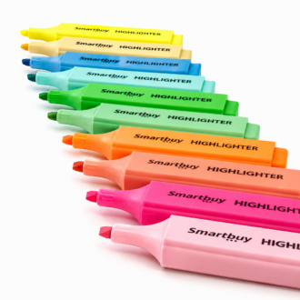 Smartbuy 10 Pack Highlighters - Neon & Pastel Colours
