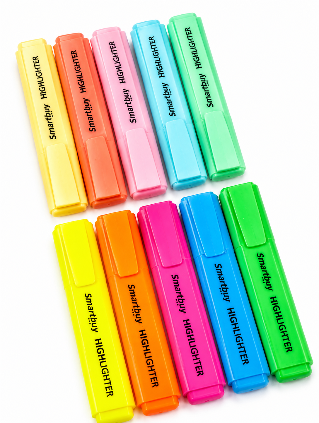 Smartbuy 10 Pack Highlighters - Neon & Pastel Colours - Image 6