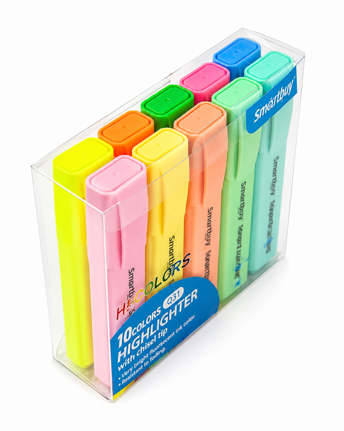 Smartbuy 10 Pack Highlighters - Neon & Pastel Colours - Image 5