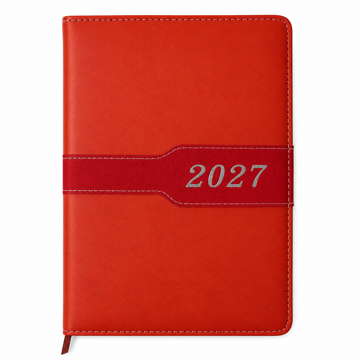 2027 Premium Faux Leather Daily Diary Planner with Monthly Index Tabs