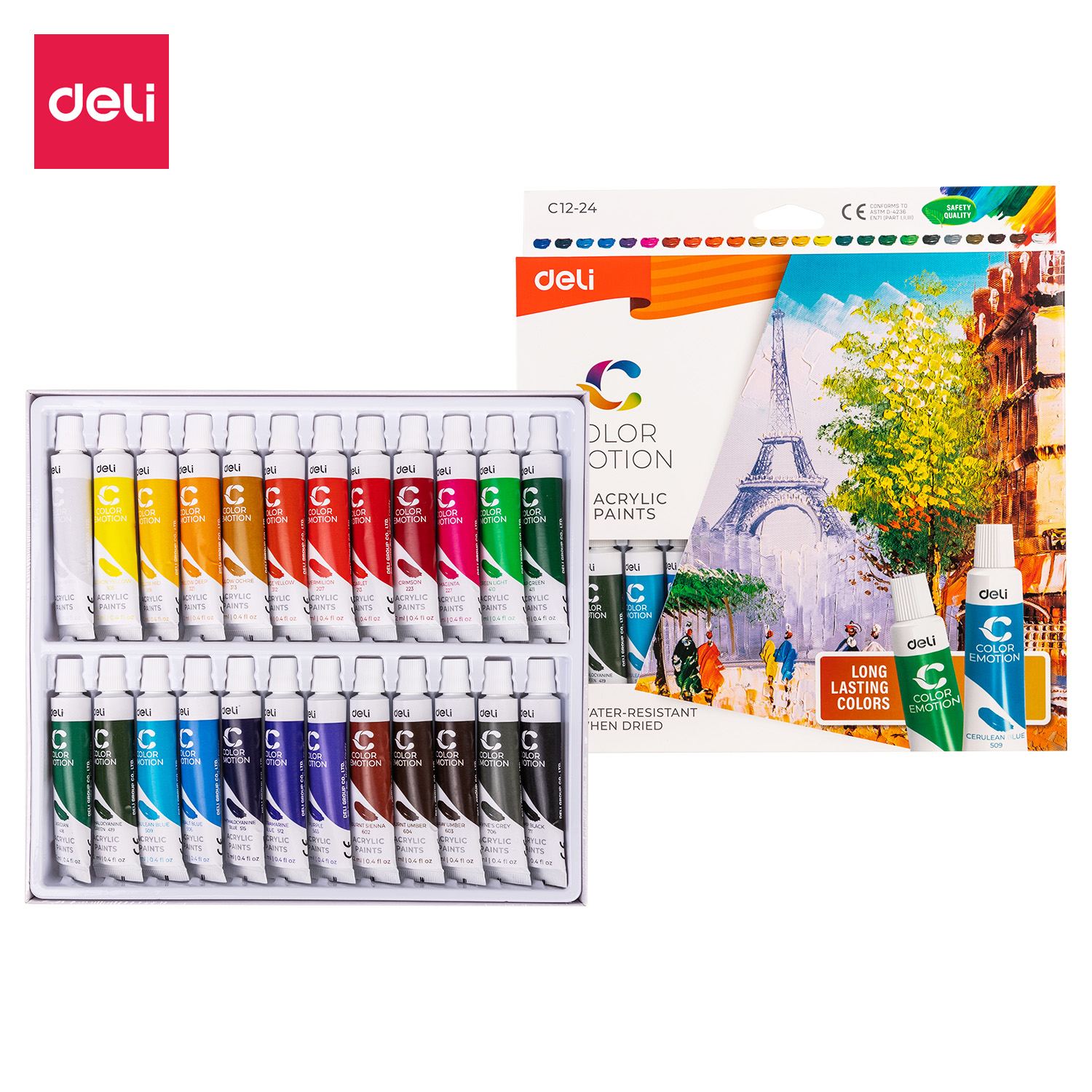 Acrylic Paint - 12ml Tubes (21pcs)