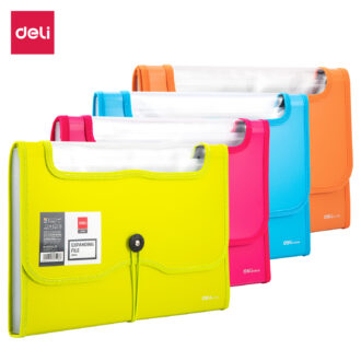Expanding Files Elastic, with clear view window (Blue, Green, Pink, Orange) - Colour may vary
