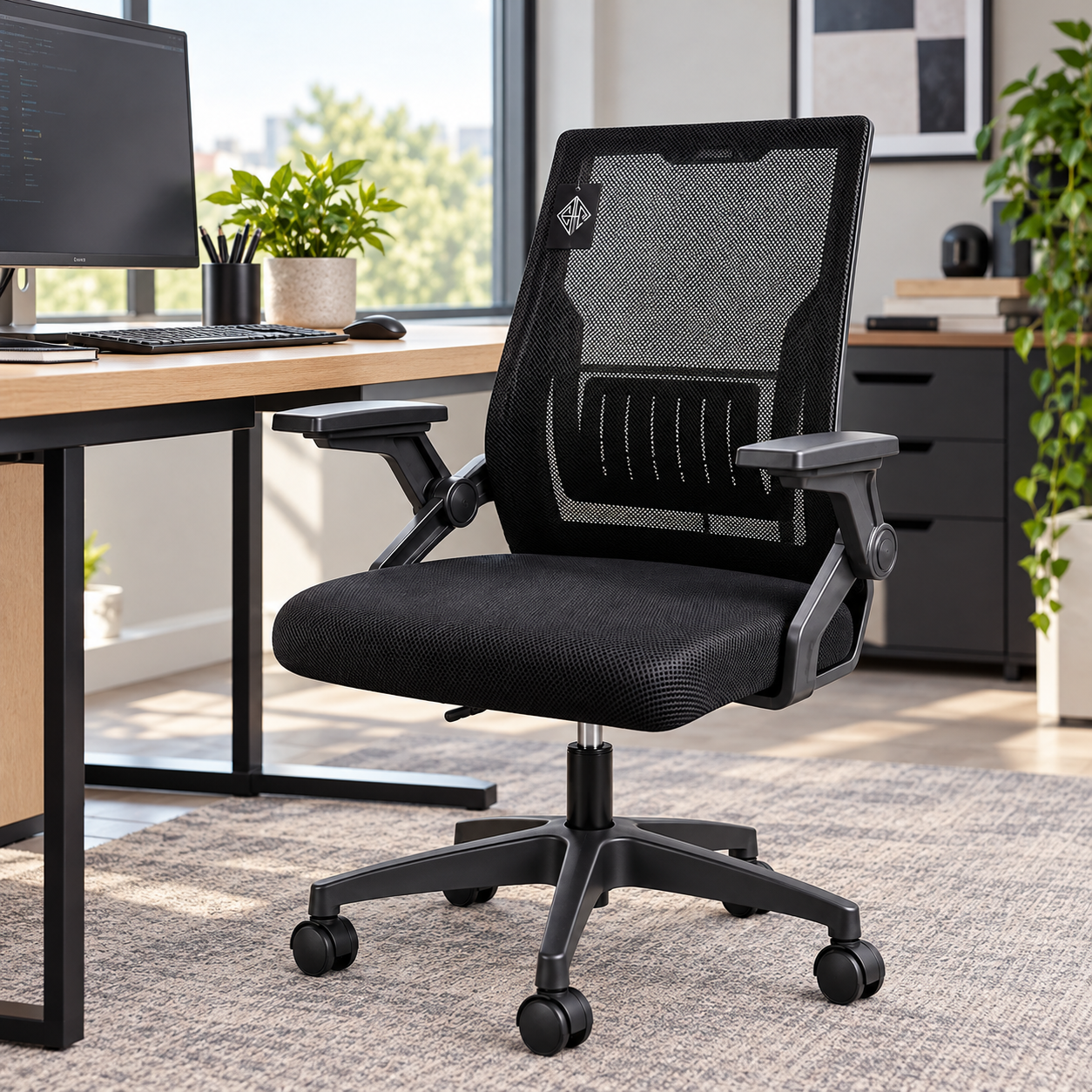RT-103 Ergonomic Mesh Office Chair – Black - Image 4
