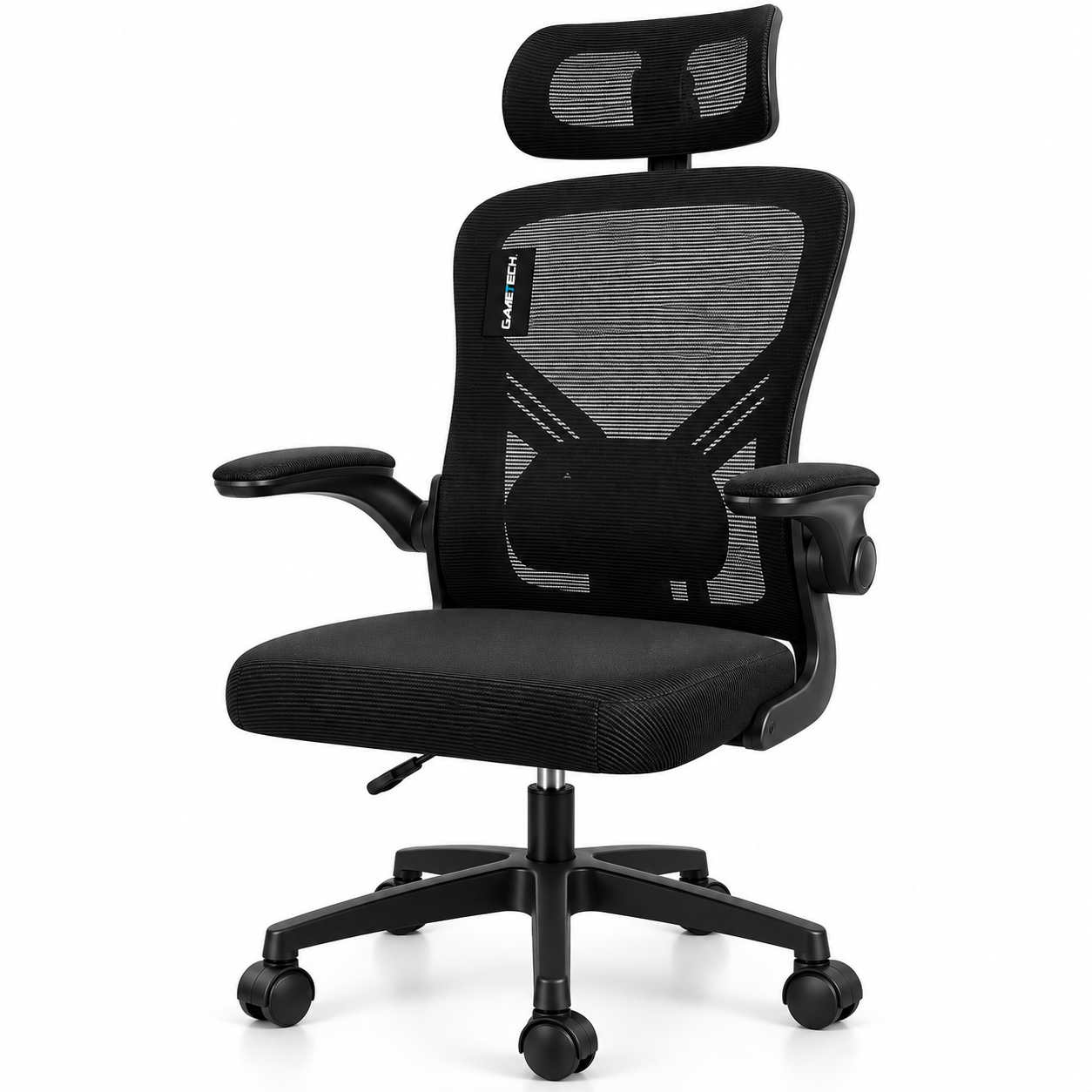Ergonomic Mesh Office Chair with Headrest – Black