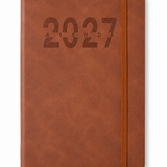 A5 Agenda Diary 2027 - Page-a-Day BROWN