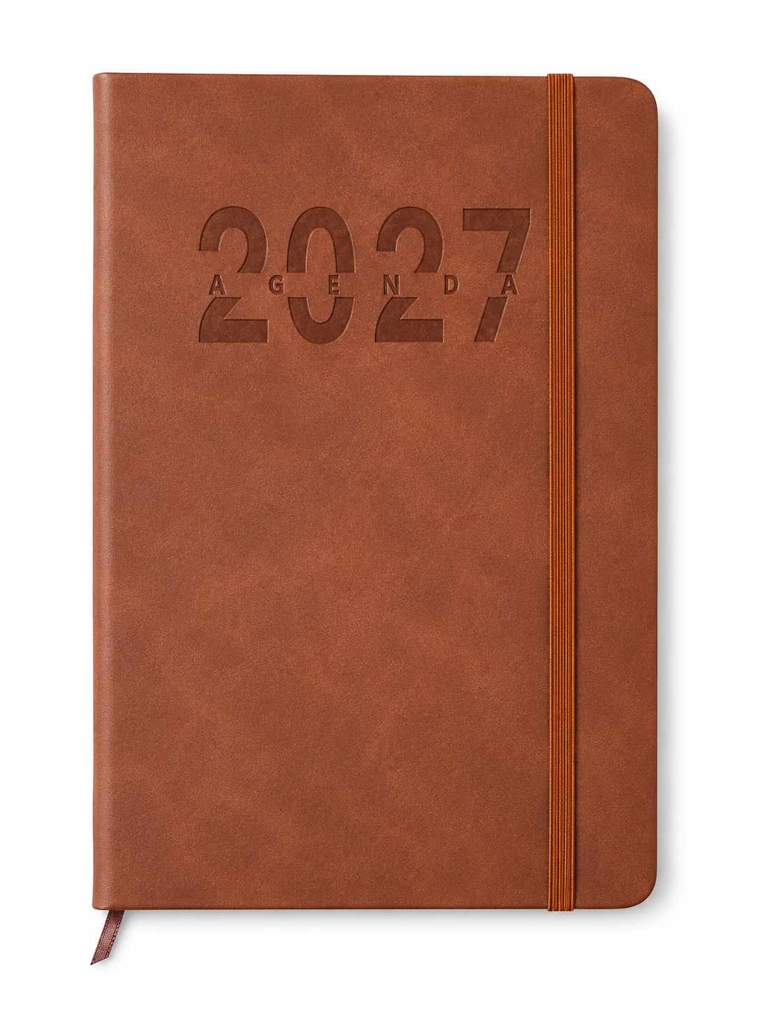 A5 Agenda Diary 2027 - Page-a-Day BROWN