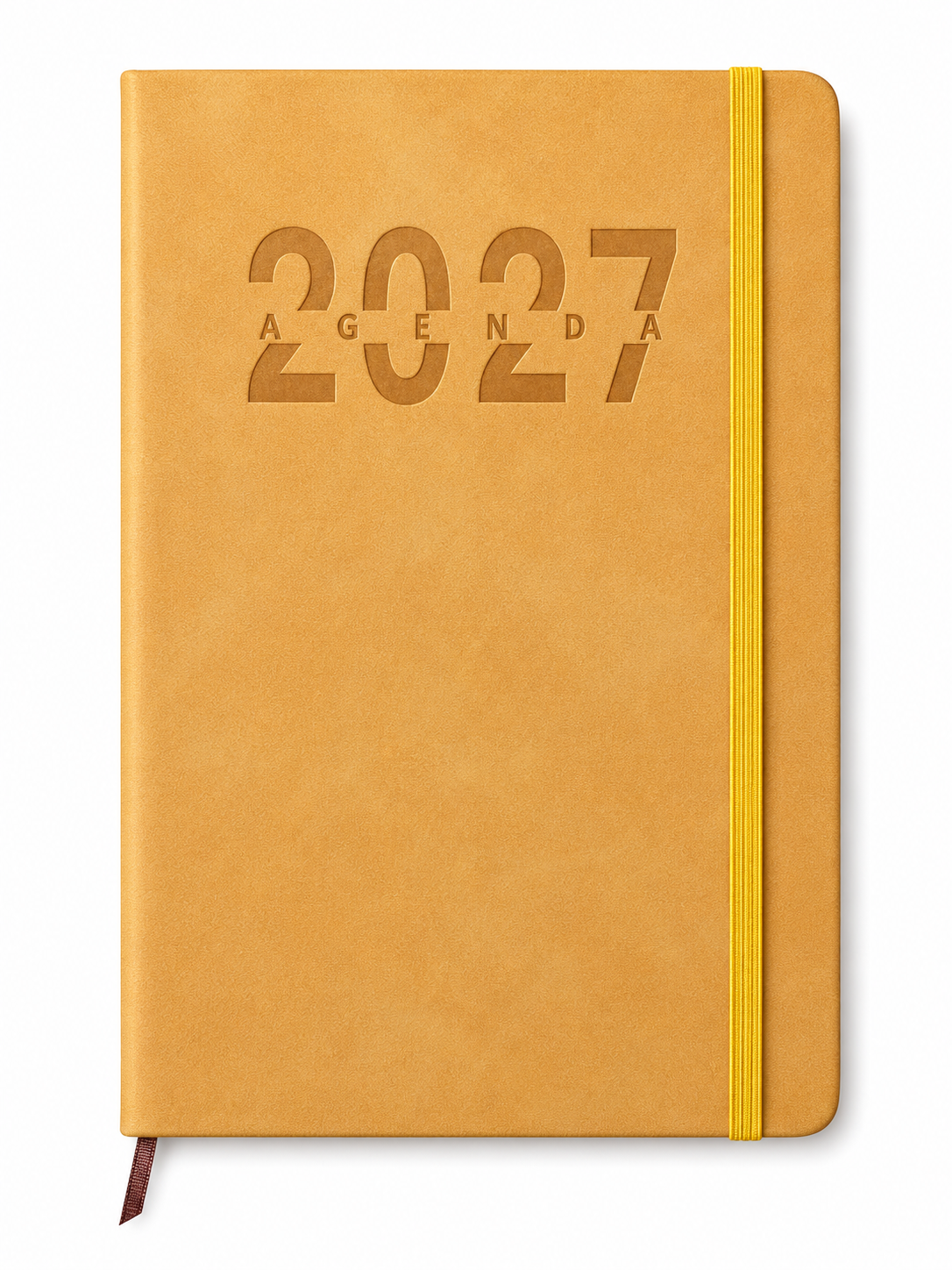 A5 Agenda Diary 2027 - Page-a-Day GOLD (YELLOW)