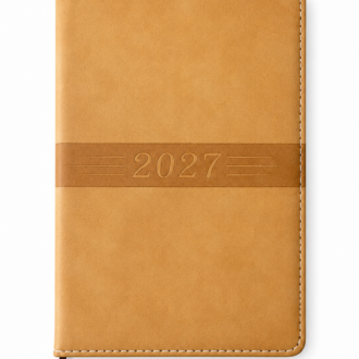 A5 Striped Diary 2027 - Page-a-Day GOLD(YELLOW)
