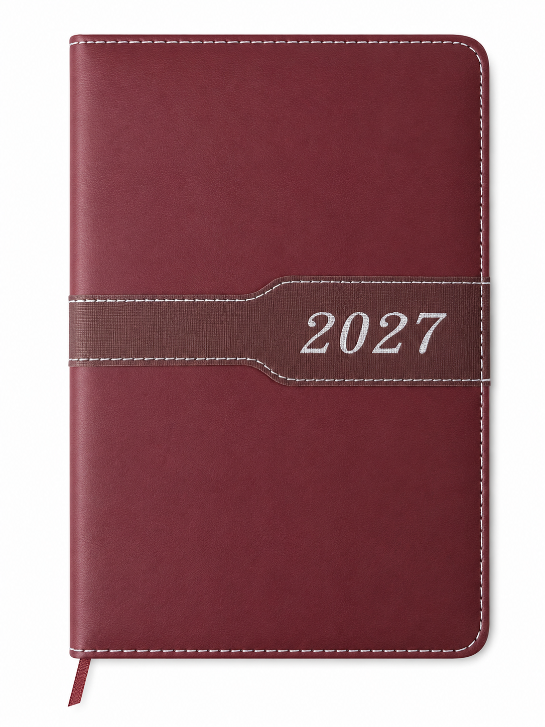 A5 Two-Tone Diary 2027 - Page-a-Day MAROON
