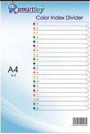 A-Z (20 Part) Printed Index Dividers