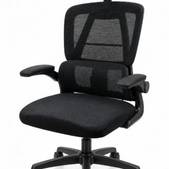 RT-419 Ergonomic Mesh Office Chair with Headrest – Black