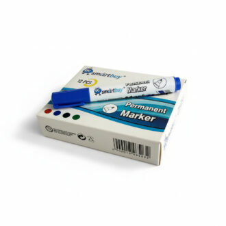 12pc Smartbuy Permanent Markers – Bullet Tip - Blue