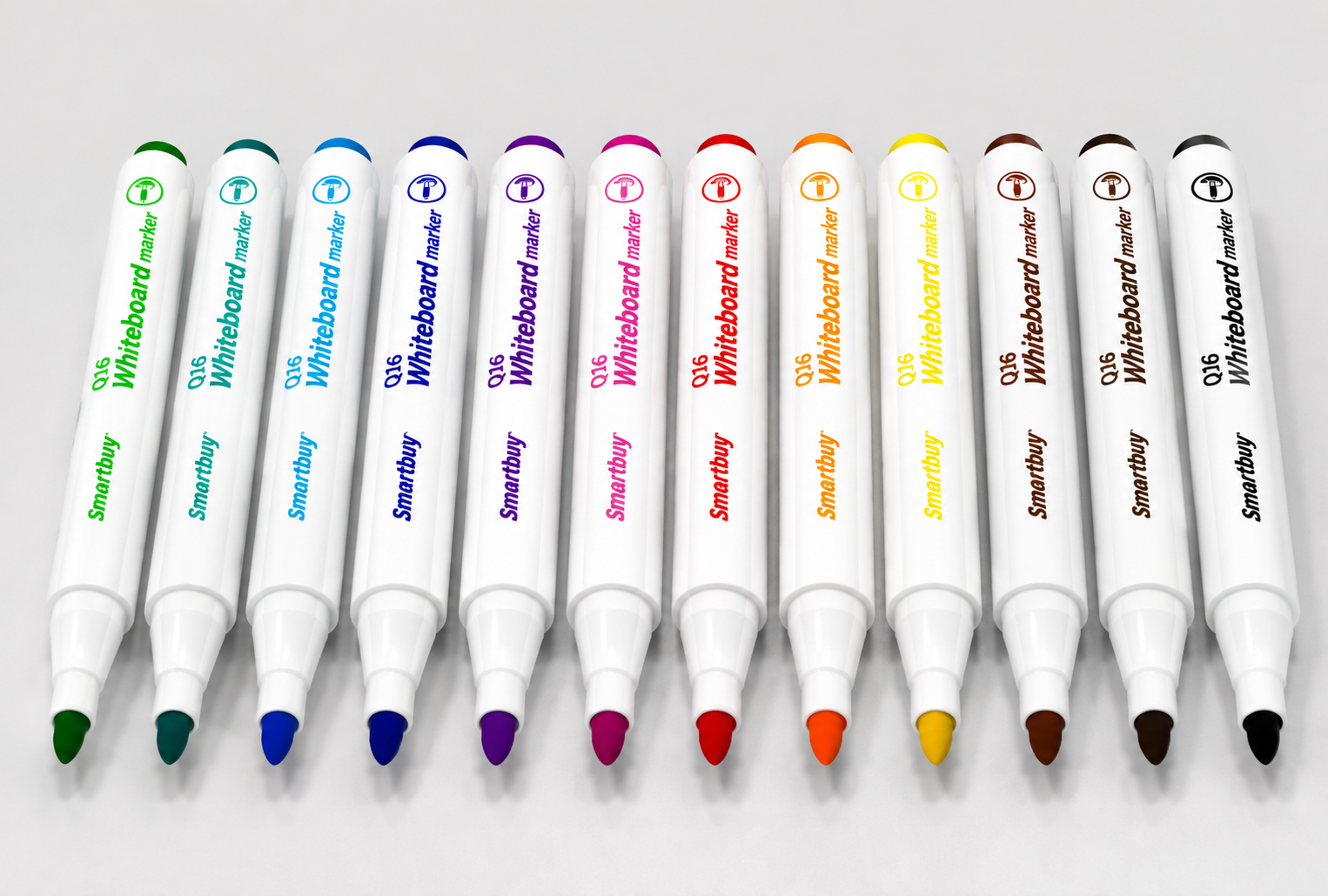 Whiteboard Markers - 12pc (Assorted Colours) - Image 2