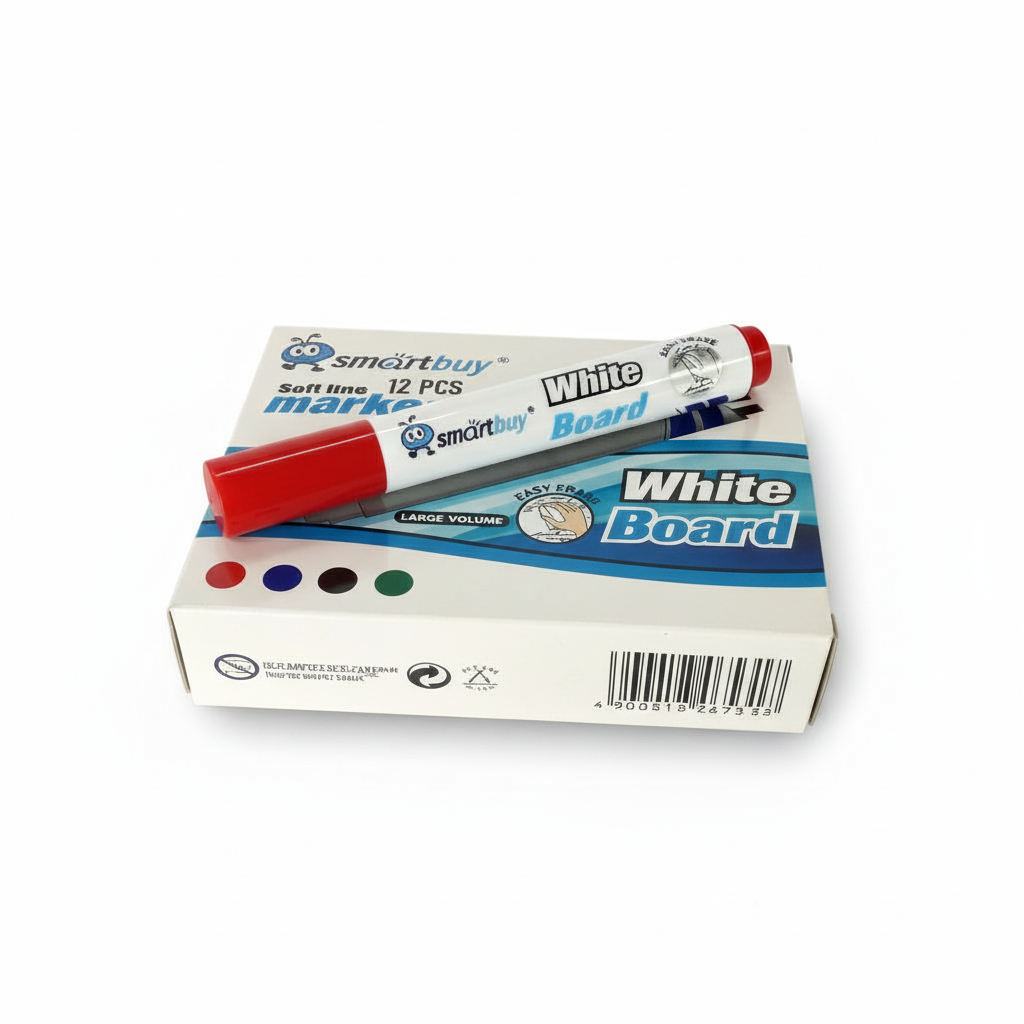 12pc Smartbuy Whiteboard Markers – Bullet Tip – red